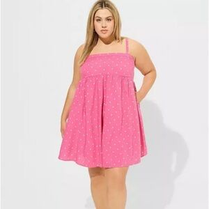 Women's Torrid Plus Mini Challis Sleeveless Sundress